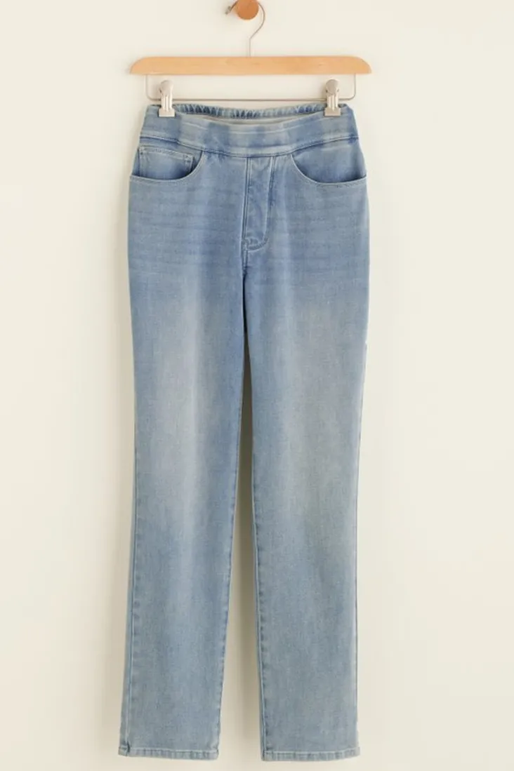 Sale Soft Surroundings The Ultimate Denim Pull-On Crop White