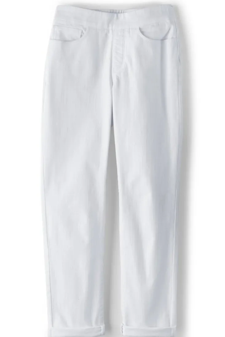 Sale Soft Surroundings The Ultimate Denim Pull-On Crop White