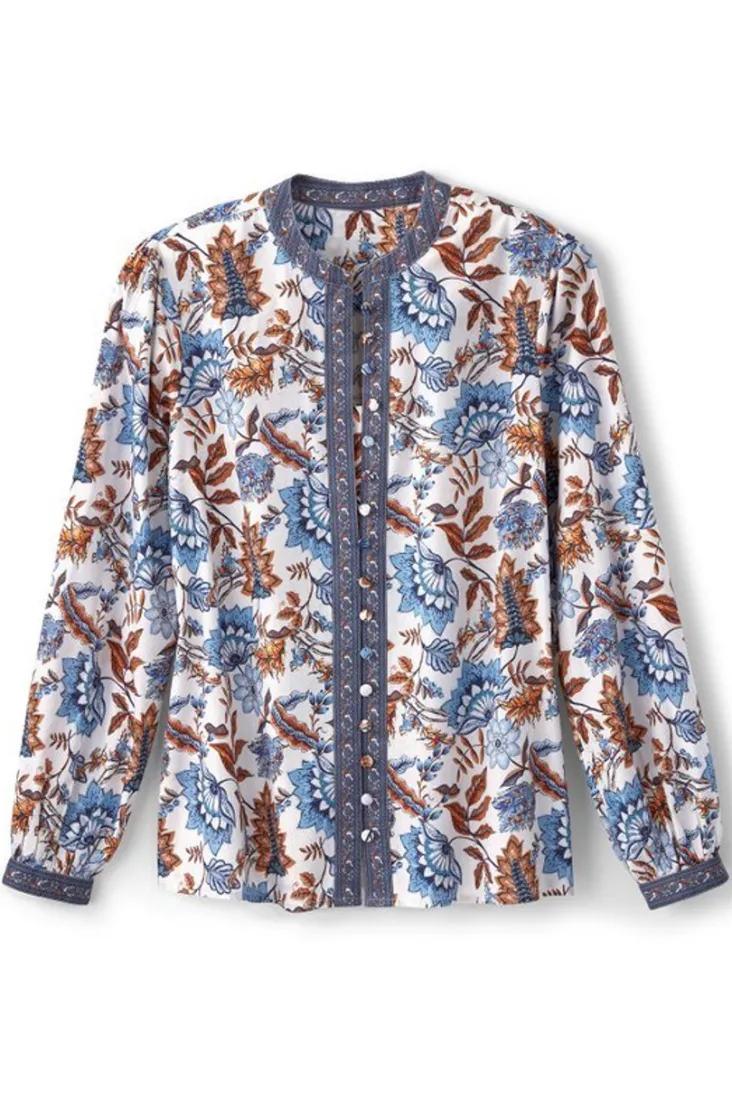 Soft Surroundings Tracy Top ChambrayCalico