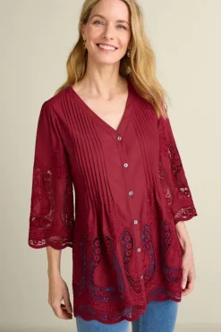 Online Soft Surroundings Trella Eyelet Top