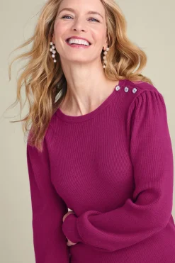 Clearance Soft Surroundings Tyla Button Shoulder Sweater