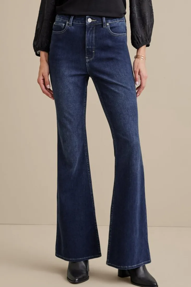 Online Soft Surroundings Ultimate Denim Flare Jeans TidalBlueWash