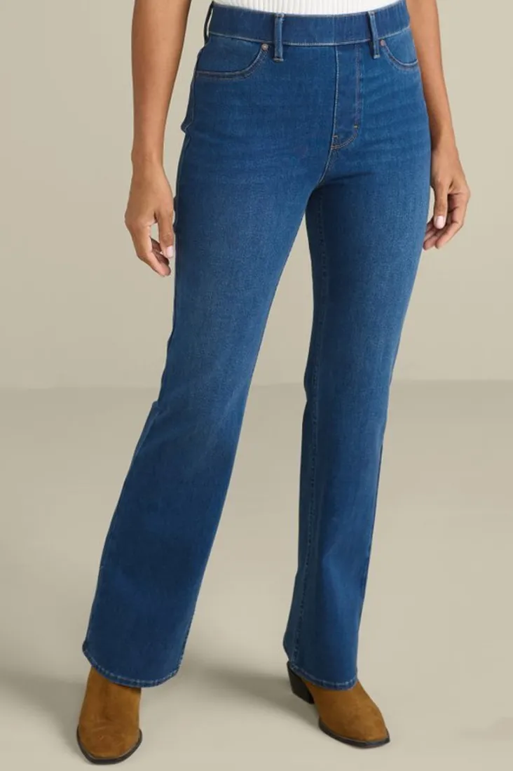 New Soft Surroundings Ultimate Denim Pull-On Bootcut Jeans