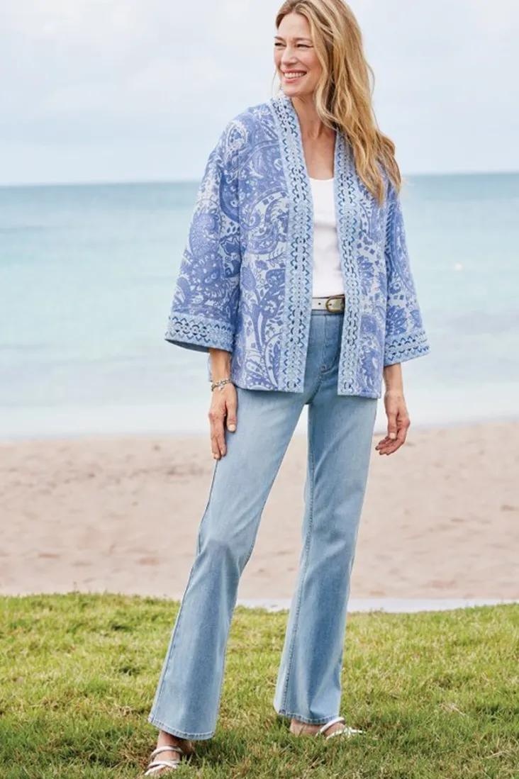 New Soft Surroundings Ultimate Denim Pull-On Bootcut Jeans