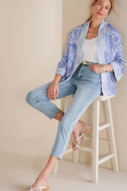 Sale Soft Surroundings Ultimate Denim Slim Leg Crop Jeans