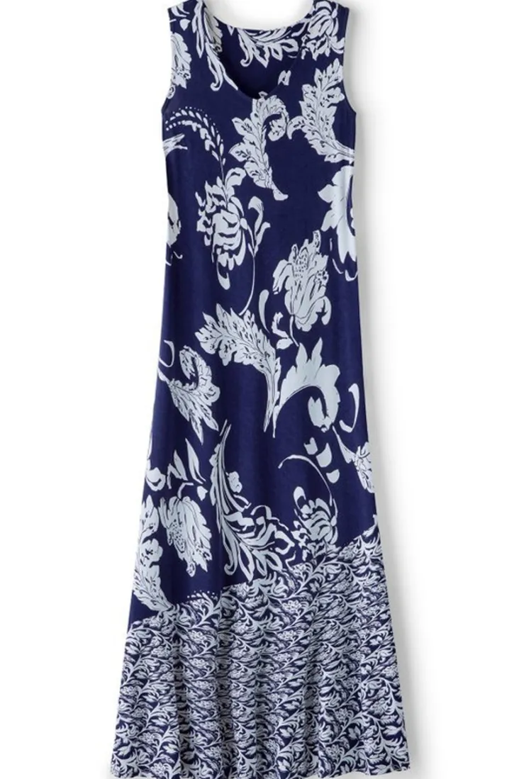 Best Soft Surroundings Vaila Maxi Dress OceanAirScarf/AzoresDi