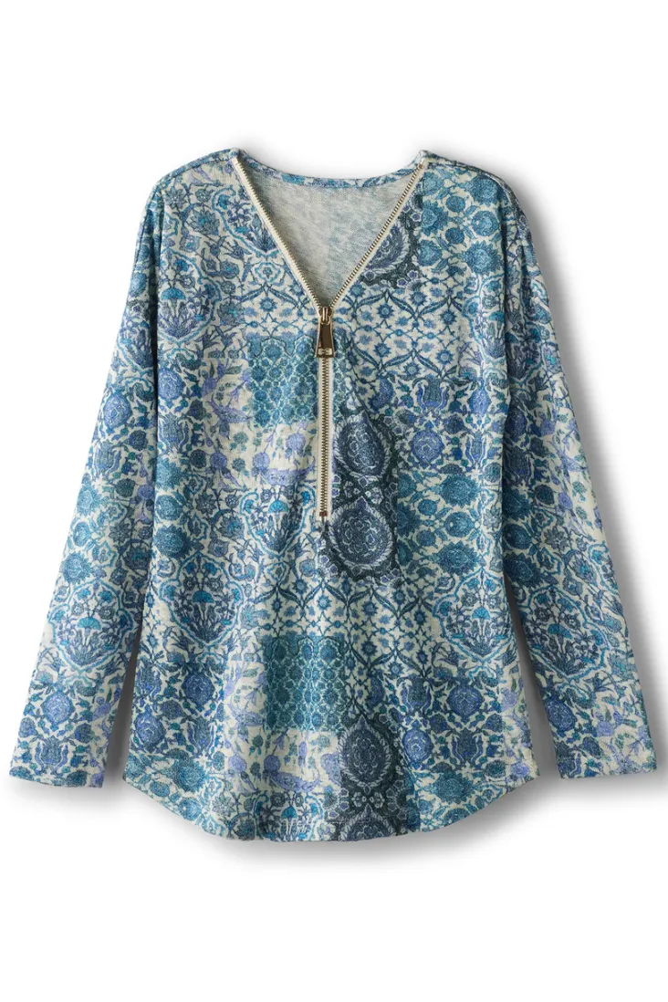 Discount Soft Surroundings Valentina Zip Sweater