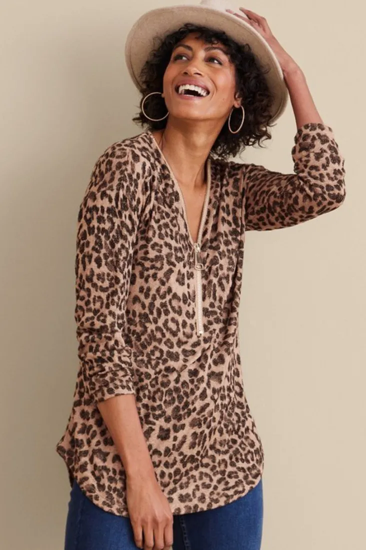 Discount Soft Surroundings Valentina Zip Sweater