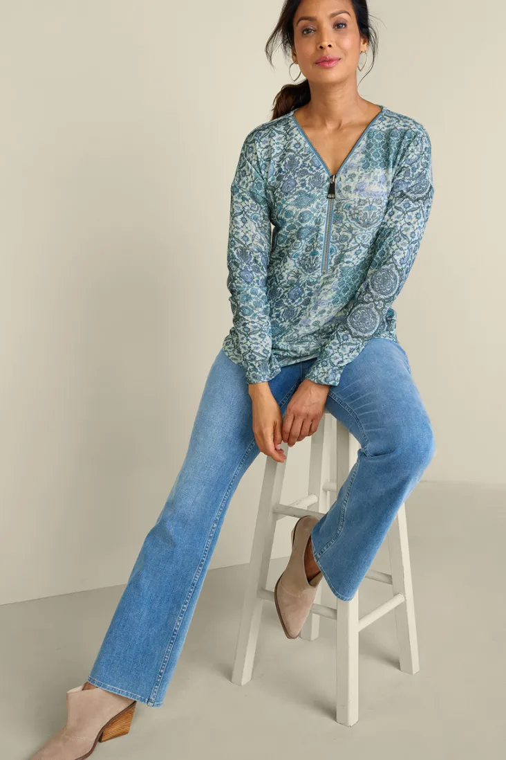 Discount Soft Surroundings Valentina Zip Sweater