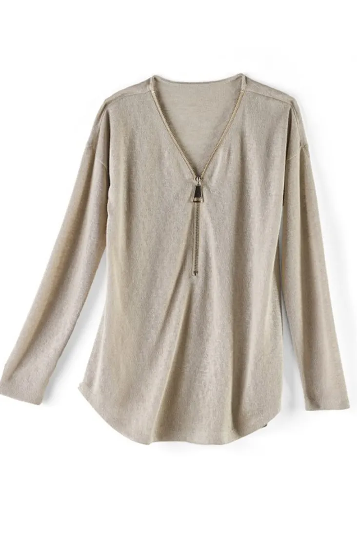 Discount Soft Surroundings Valentina Zip Sweater