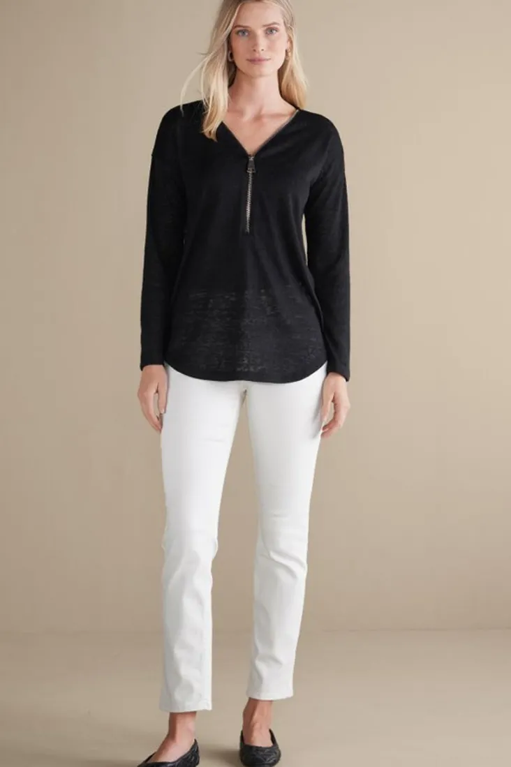 Discount Soft Surroundings Valentina Zip Sweater
