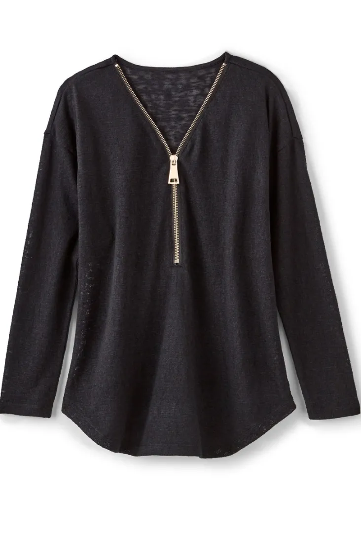 Discount Soft Surroundings Valentina Zip Sweater