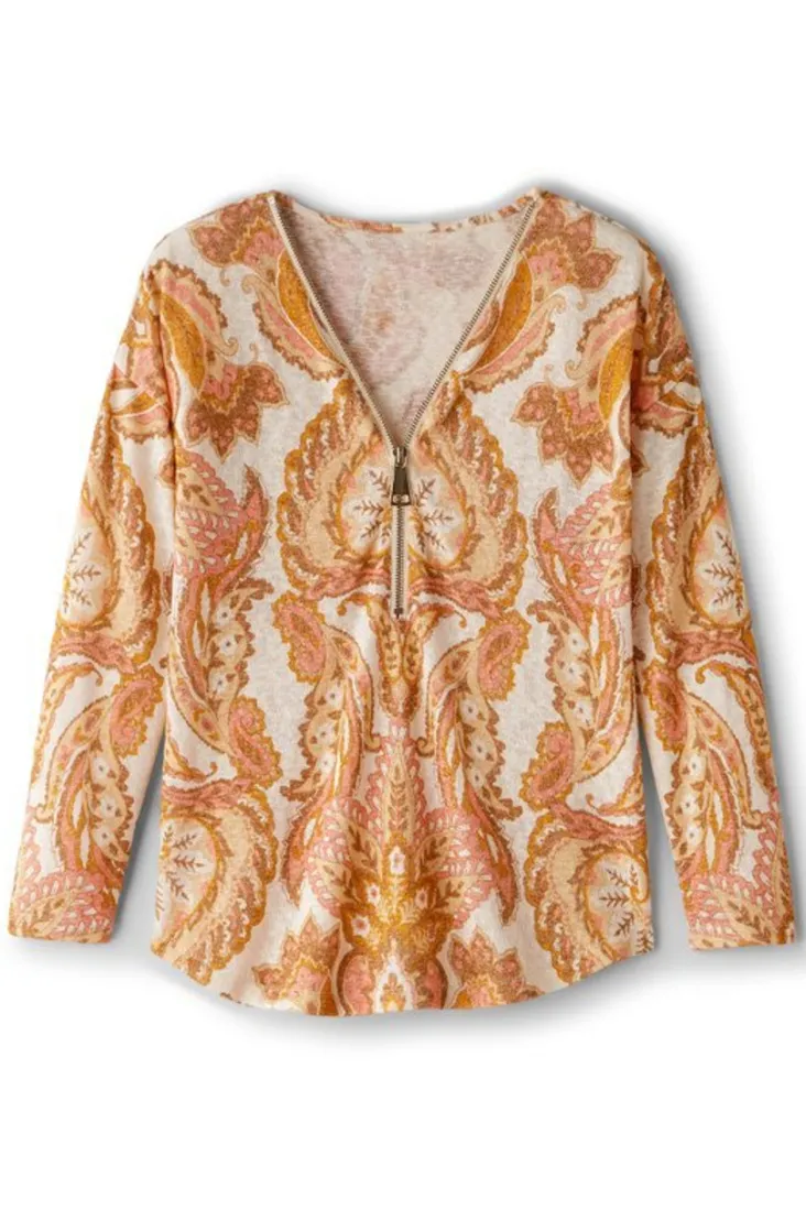 Discount Soft Surroundings Valentina Zip Sweater