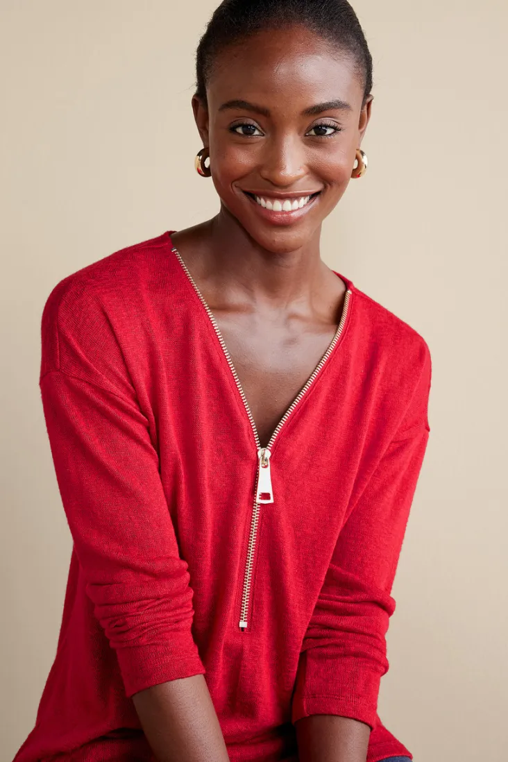 Discount Soft Surroundings Valentina Zip Sweater