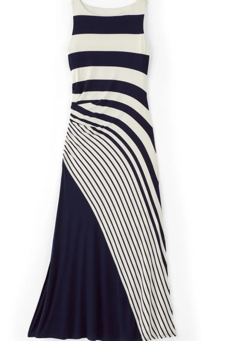 Clearance Soft Surroundings Vela Infinity Dress Navy/White