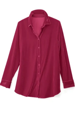 Hot Soft Surroundings Velvet Boyfriend Tunic Shirt