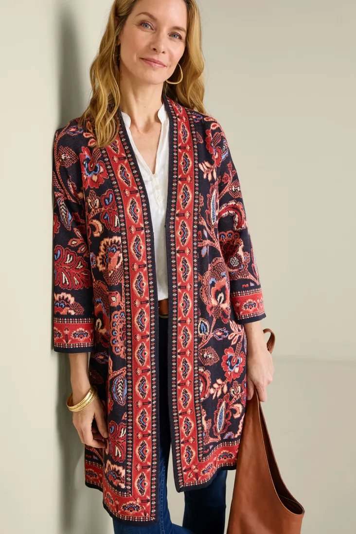 Outlet Soft Surroundings Vitrine Jacquard Cardigan FallGarden