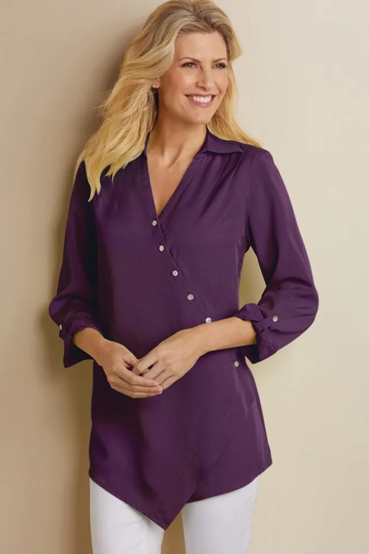 Sale Soft Surroundings Washed Tencel™ Tunic LightWashDenim