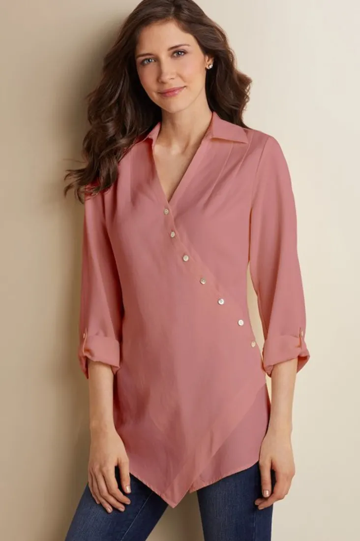 Sale Soft Surroundings Washed Tencel™ Tunic LightWashDenim