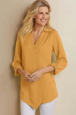 Sale Soft Surroundings Washed Tencel™ Tunic LightWashDenim
