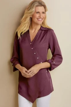 Sale Soft Surroundings Washed Tencel™ Tunic LightWashDenim