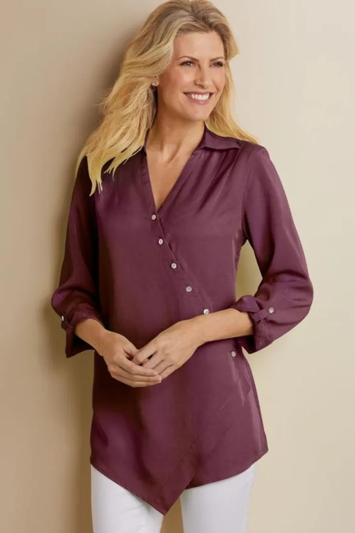 Sale Soft Surroundings Washed Tencel™ Tunic LightWashDenim