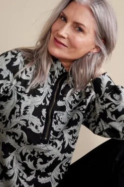 New Soft Surroundings Winona Pullover NeutralScroll