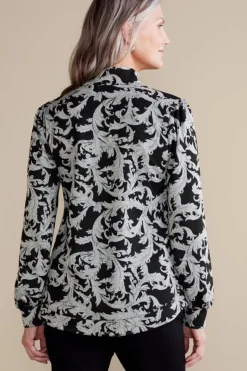 New Soft Surroundings Winona Pullover NeutralScroll