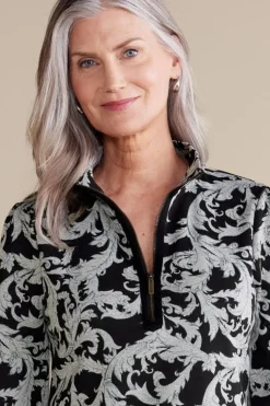 New Soft Surroundings Winona Pullover NeutralScroll