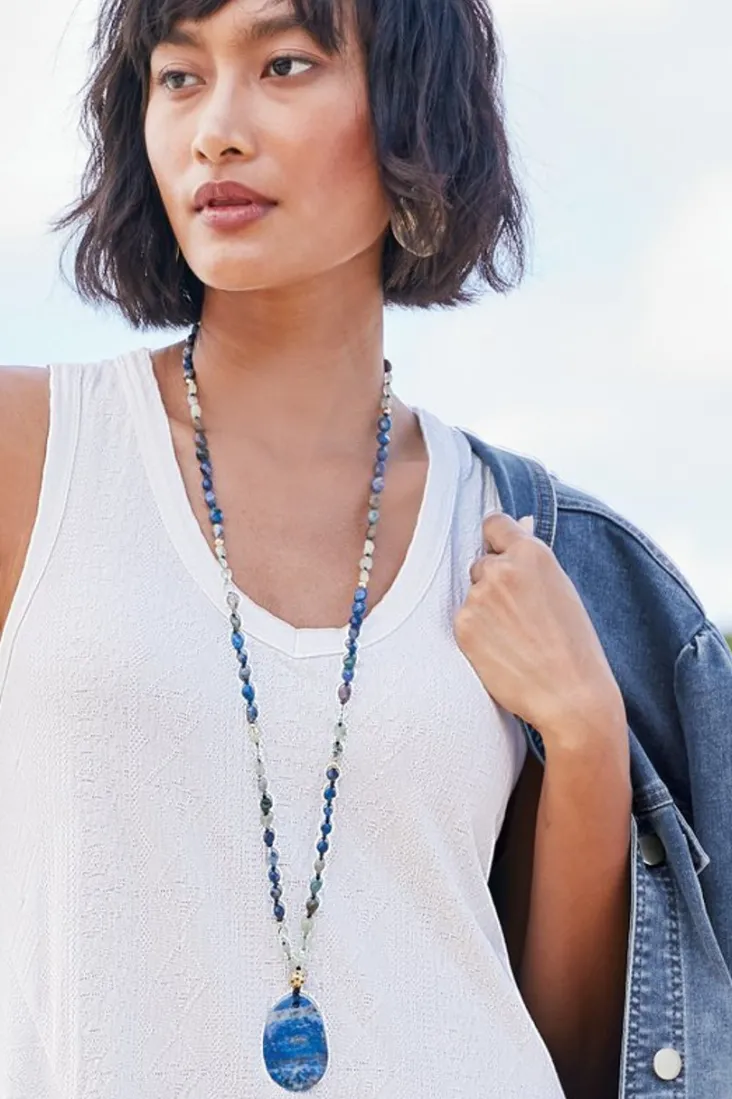 Sale Soft Surroundings Yarra Pendant Necklace Lapis