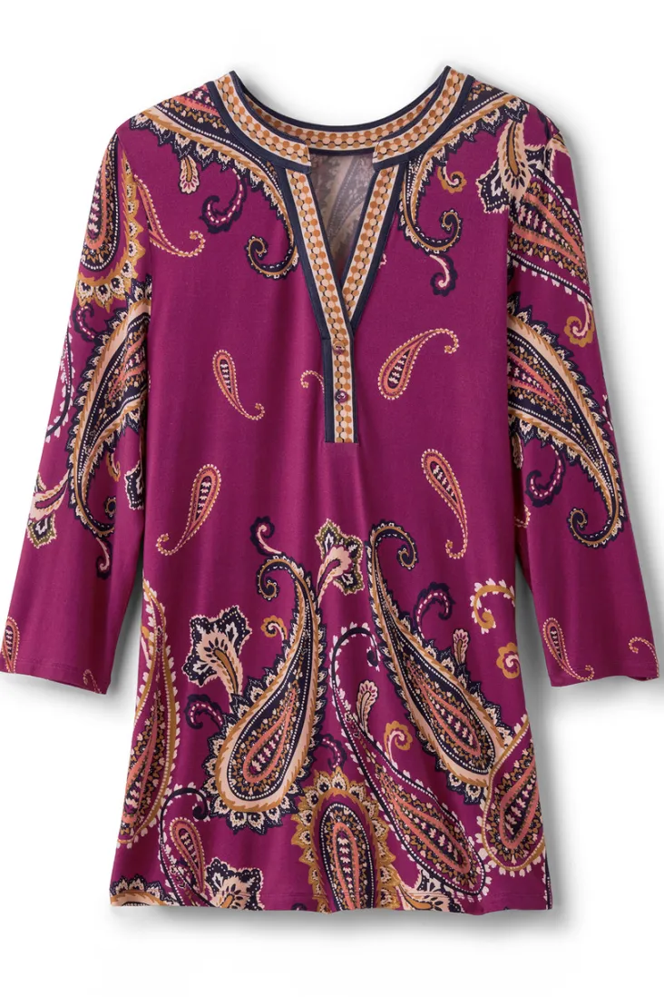 Soft Surroundings Zennia Printed Tunic OsteriaScarf