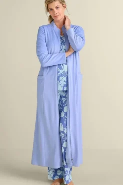 Best Soft Surroundings Zinfandel Zip Up Robe PorcelainBlue