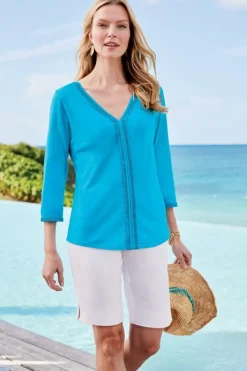 Outlet Soft Surroundings Zoey Tee SunkistCoral