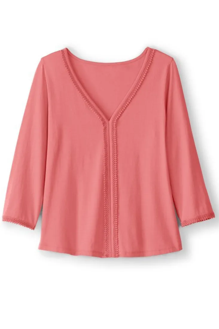 Outlet Soft Surroundings Zoey Tee SunkistCoral